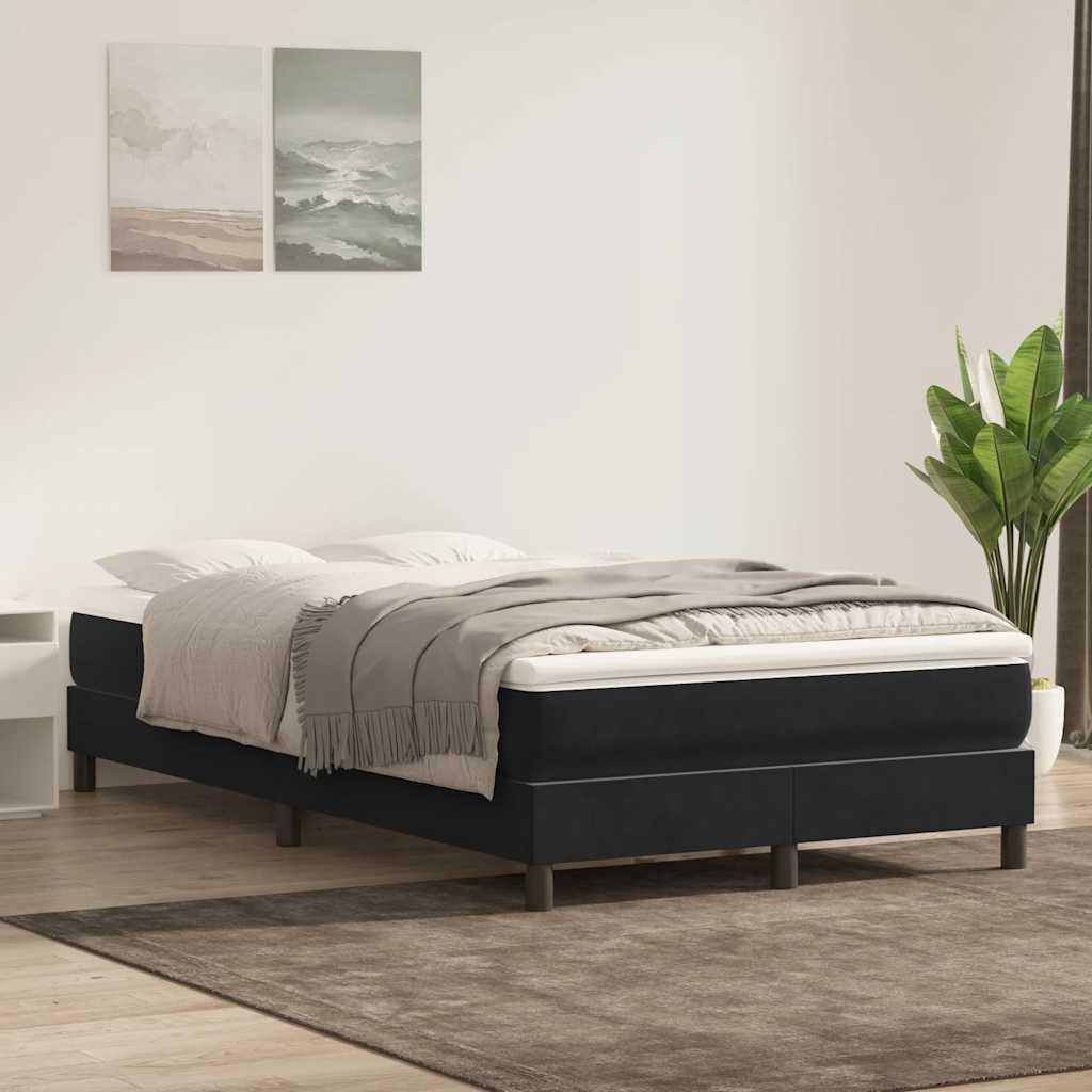 Box Spring krevet bez madracem crni 120x220 cm samt
