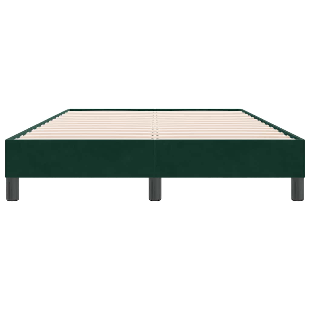Box Spring krevet bez madracem tamno zeleni 120x220 cm baršun