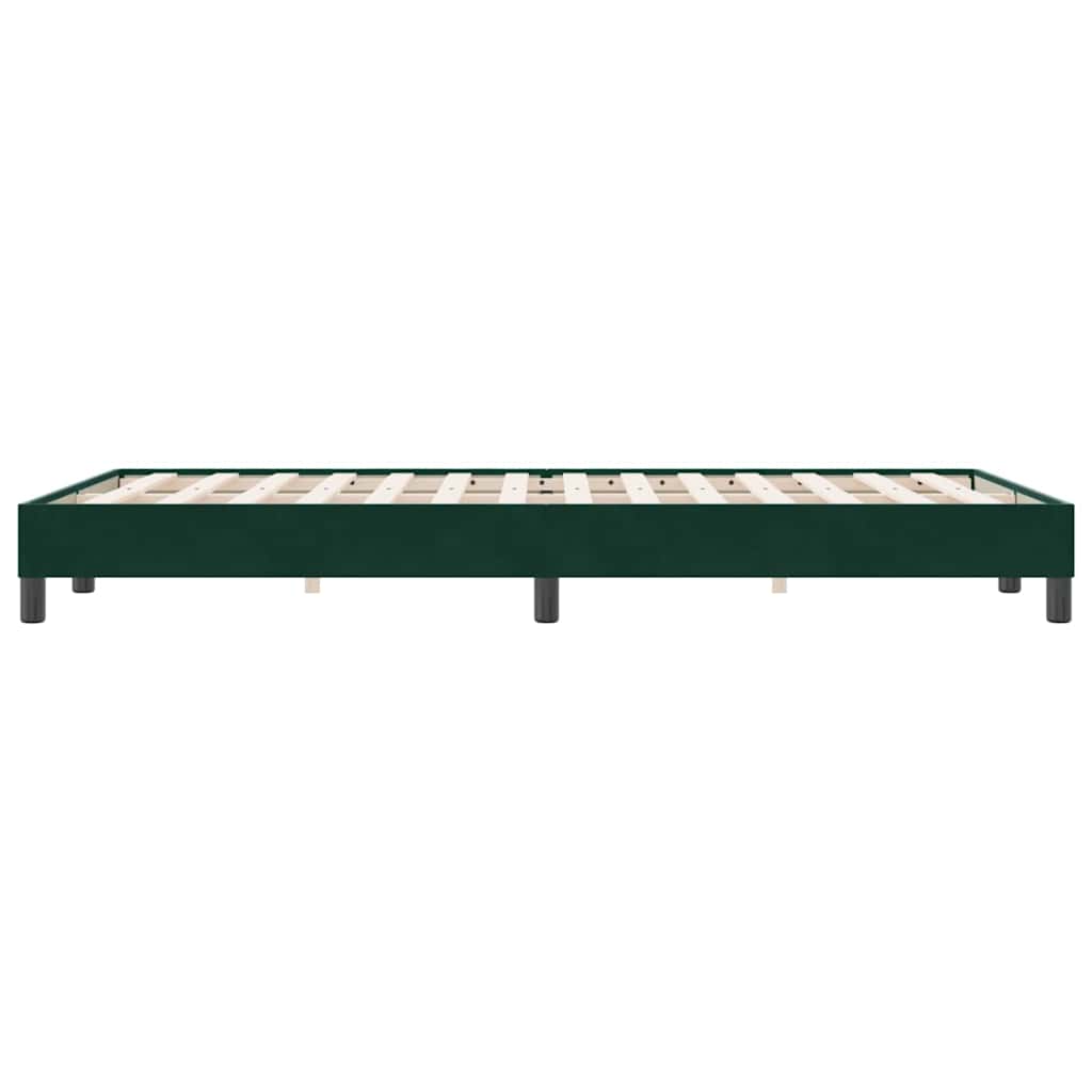 Box Spring krevet bez madracem tamno zeleni 120x220 cm baršun