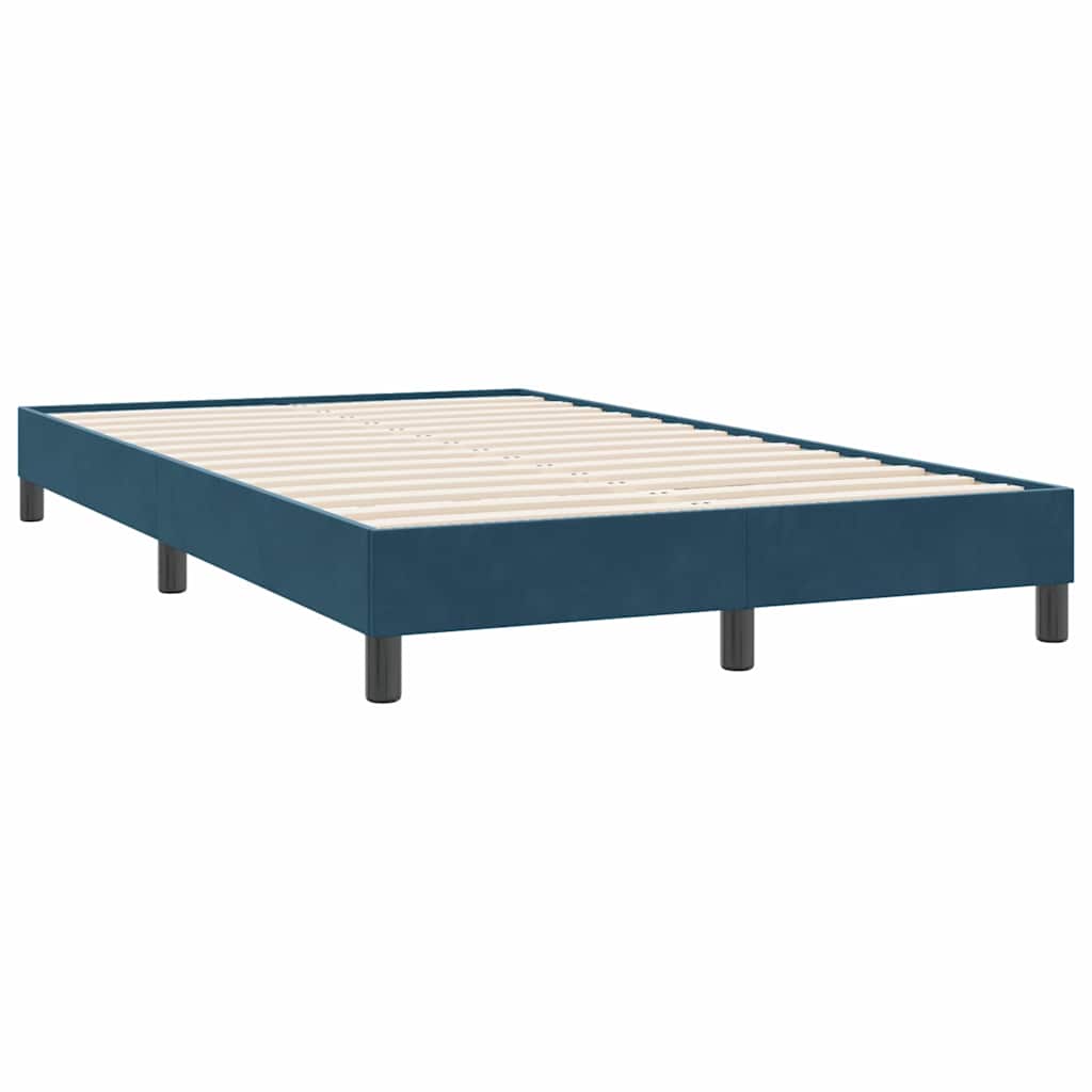 Box Spring krevet bez madracem tamnoplavi 120x220 cm samt