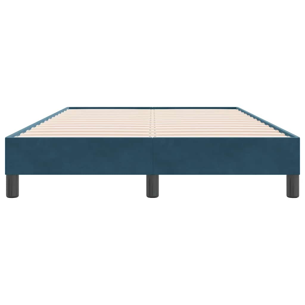 Box Spring krevet bez madracem tamnoplavi 120x220 cm samt