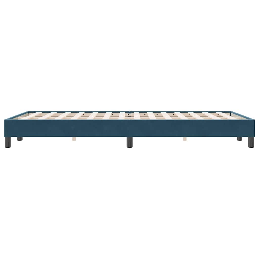Box Spring krevet bez madracem tamnoplavi 120x220 cm samt