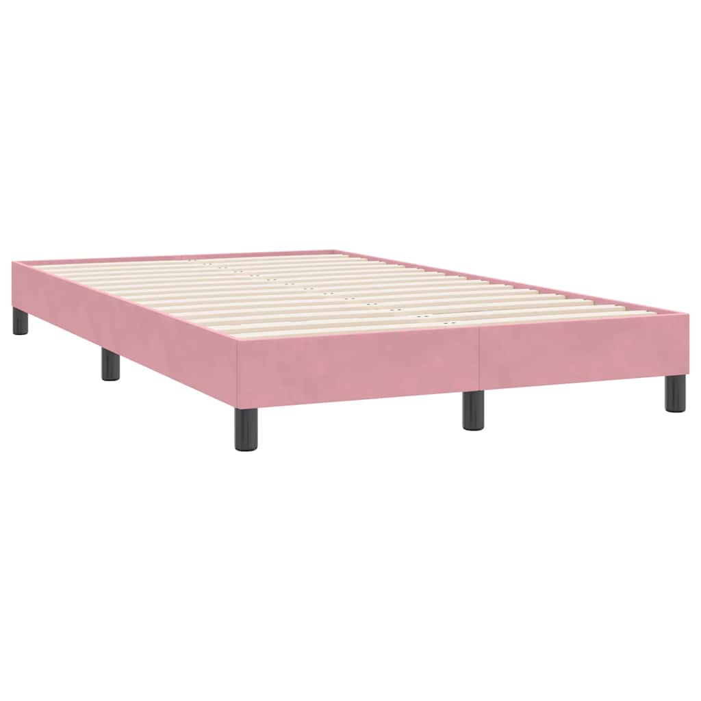 Box Spring krevet bez madracem ružičasti 120x220 cm samt