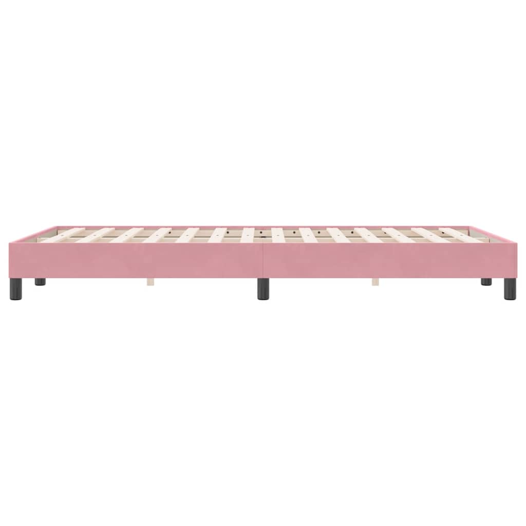 Box Spring krevet bez madracem ružičasti 120x220 cm samt