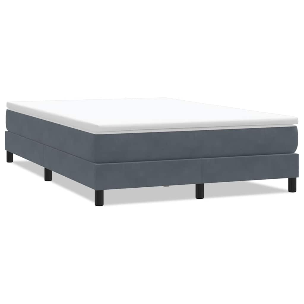 Box Spring krevet bez madracem tamno sivi 140x220 cm samt