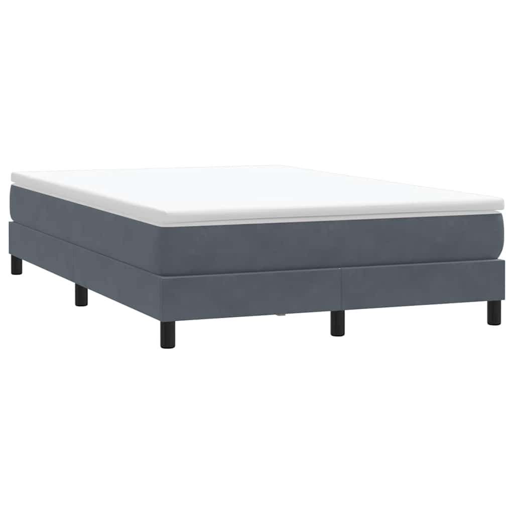 Box Spring krevet bez madracem tamno sivi 140x220 cm samt