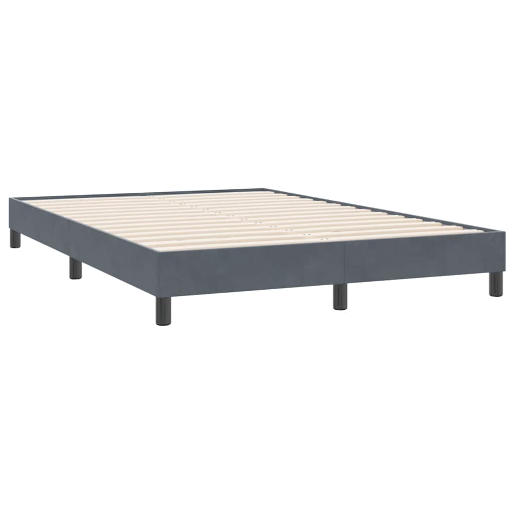 Box Spring krevet bez madracem tamno sivi 140x220 cm samt
