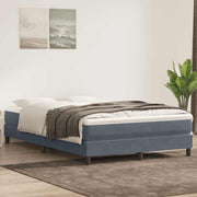 Box Spring krevet bez madracem tamno sivi 140x220 cm samt