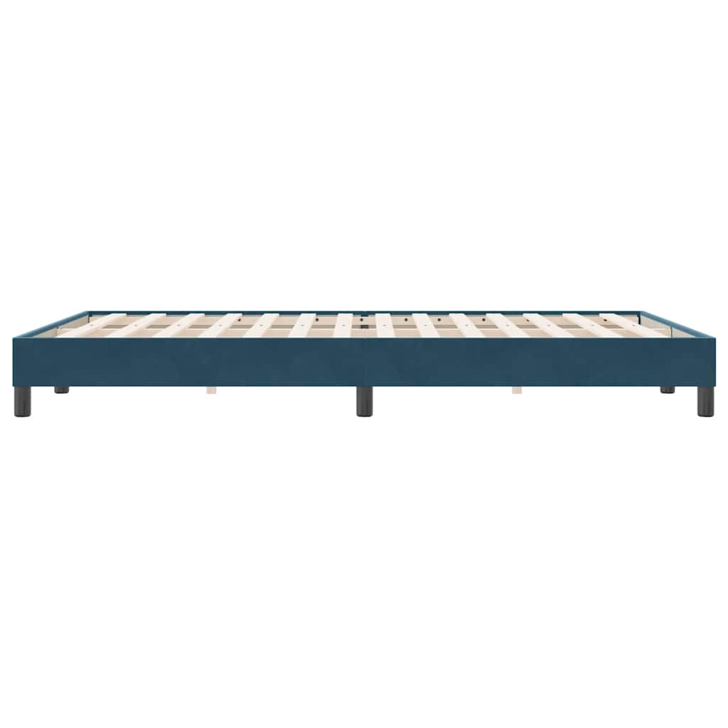 Box Spring krevet bez madracem tamnoplavi 140x220 cm baršun