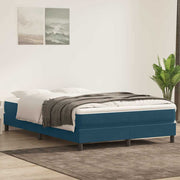 Box Spring krevet bez madracem tamnoplavi 140x220 cm baršun