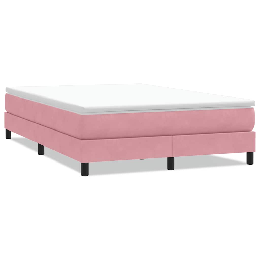 Box Spring krevet bez madracem ružičasti 140x220 cm baršun