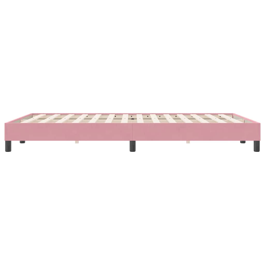 Box Spring krevet bez madracem ružičasti 140x220 cm baršun