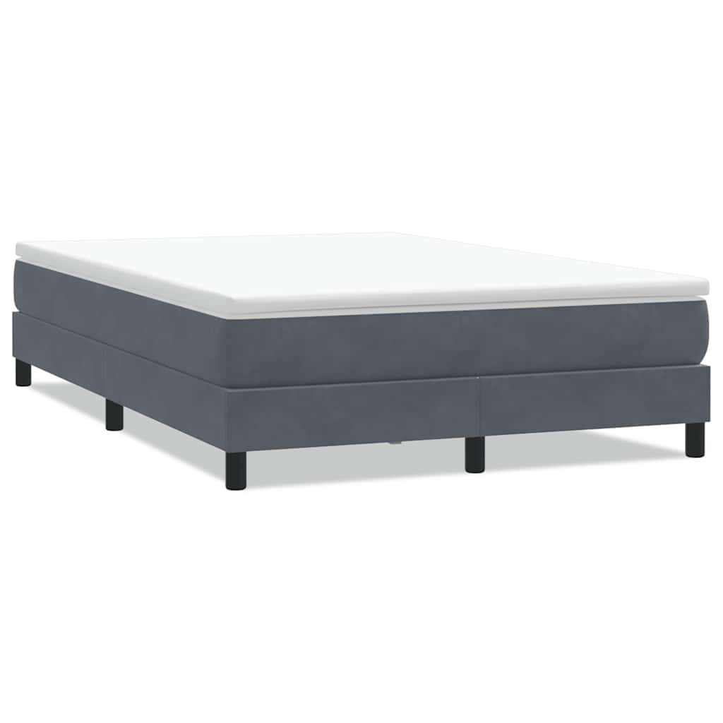 Box Spring krevet bez madracem tamno sivi 160x220 cm baršun