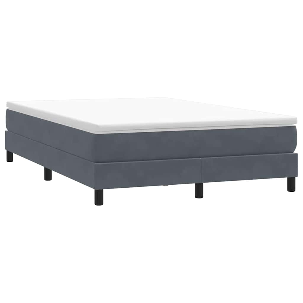 Box Spring krevet bez madracem tamno sivi 160x220 cm baršun