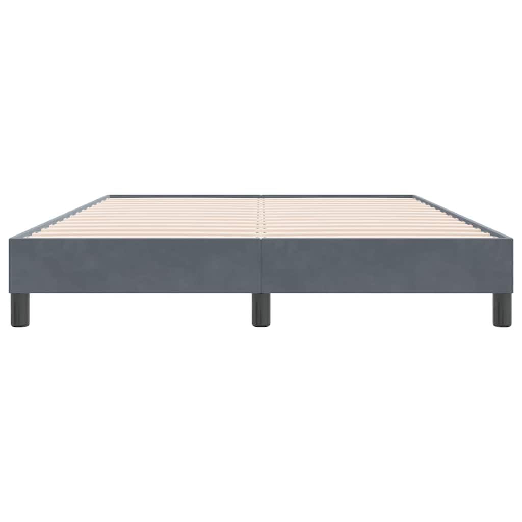 Box Spring krevet bez madracem tamno sivi 160x220 cm baršun