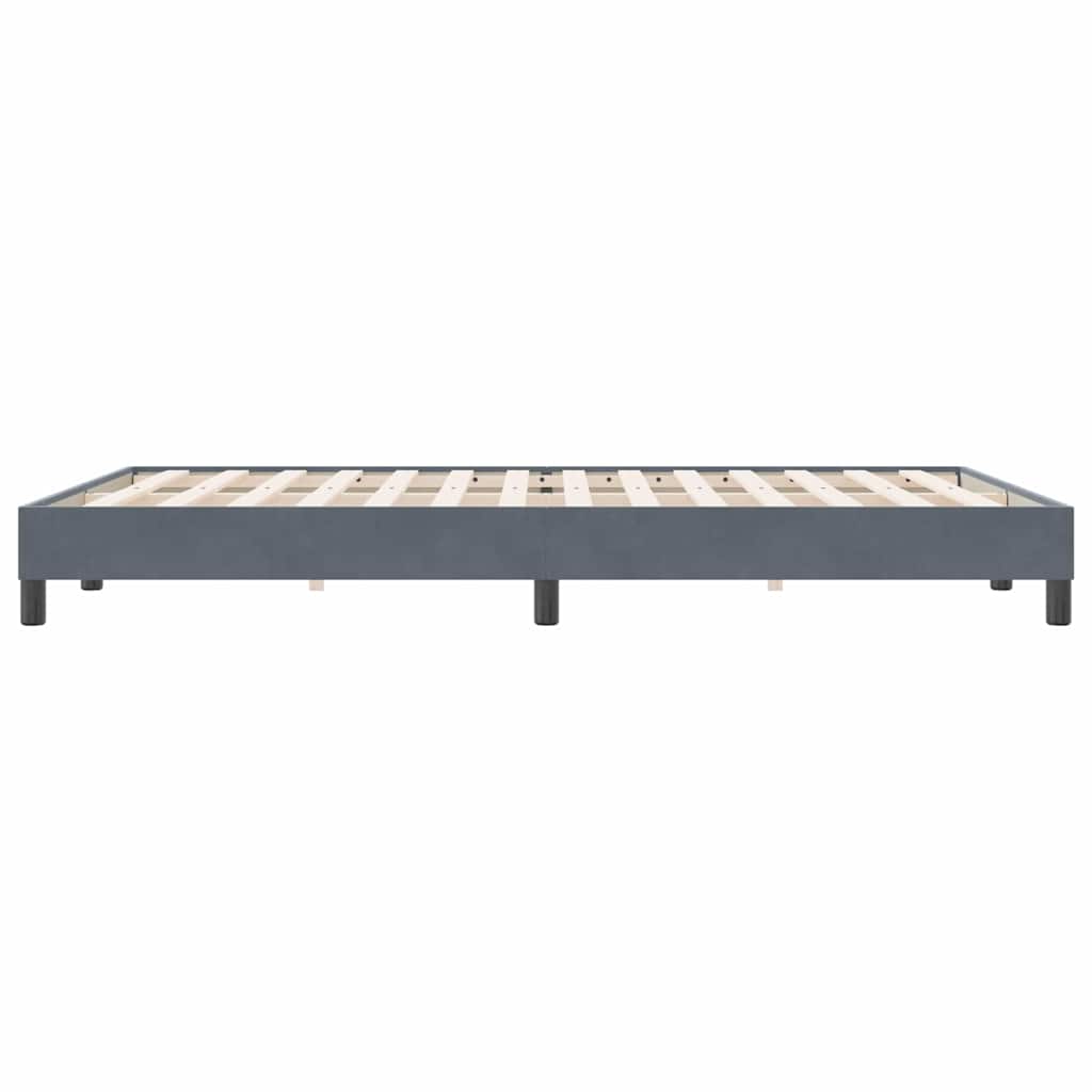 Box Spring krevet bez madracem tamno sivi 160x220 cm baršun