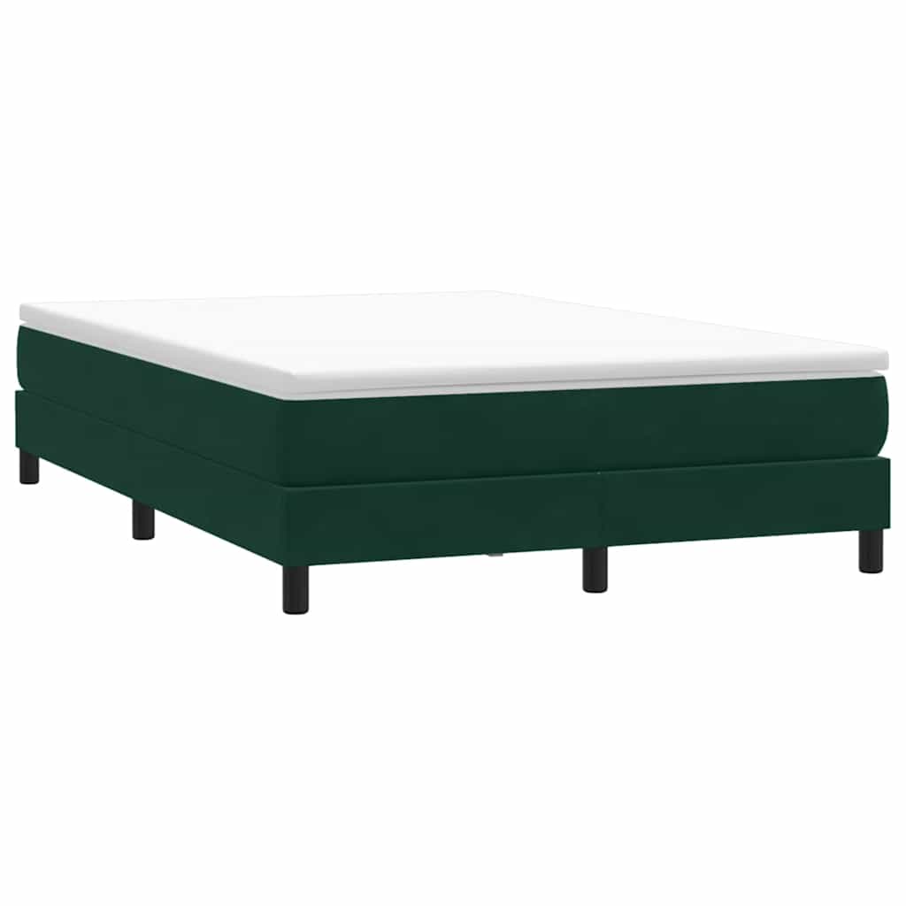 Box Spring krevet bez madracem tamno zeleni 160x220 cm baršun