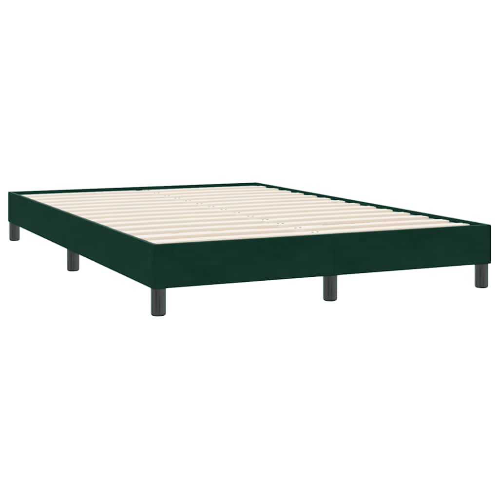 Box Spring krevet bez madracem tamno zeleni 160x220 cm baršun