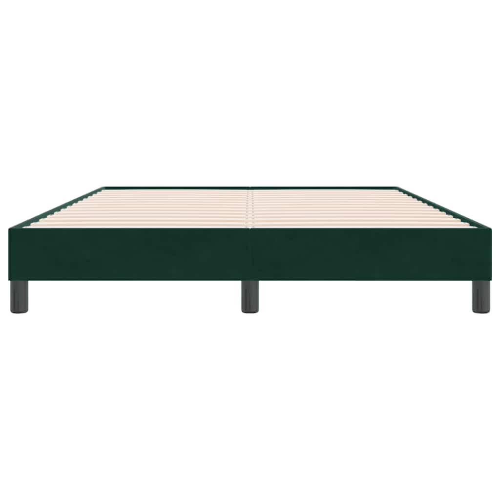 Box Spring krevet bez madracem tamno zeleni 160x220 cm baršun