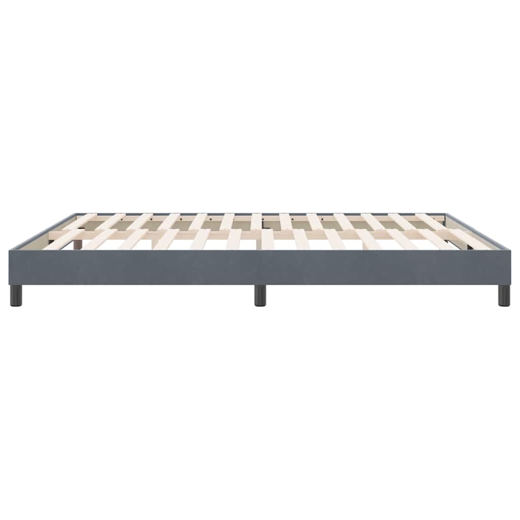 Krevet s boxspring oprugama bez madraca tamno sivi 180x220 cm baršun