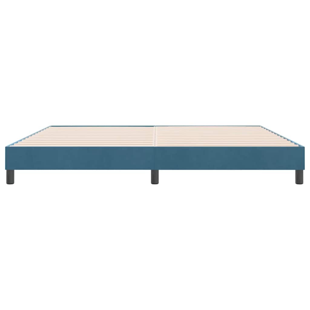 Box Spring krevet bez madracem tamnoplavi 180x220 cm baršun
