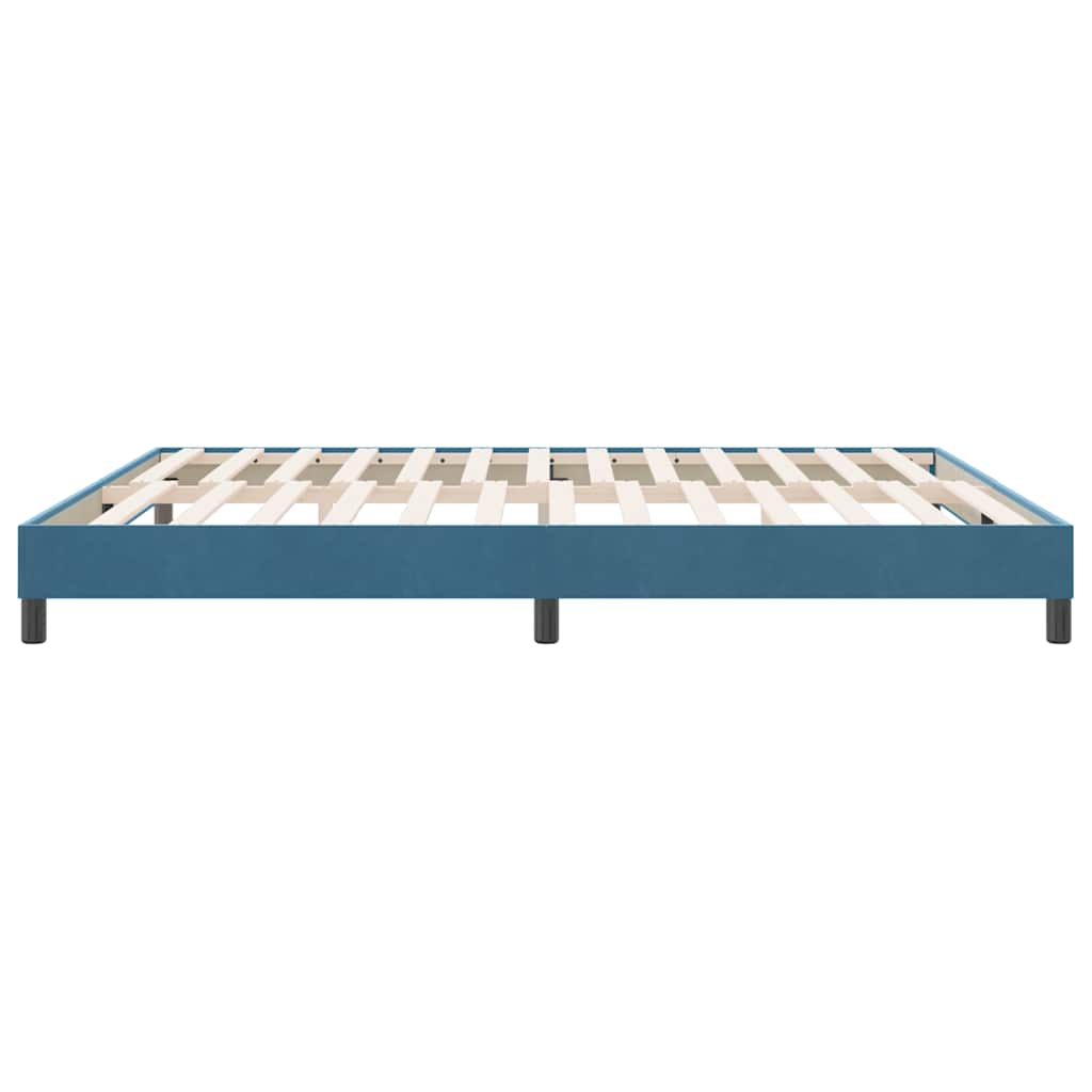 Box Spring krevet bez madracem tamnoplavi 180x220 cm baršun