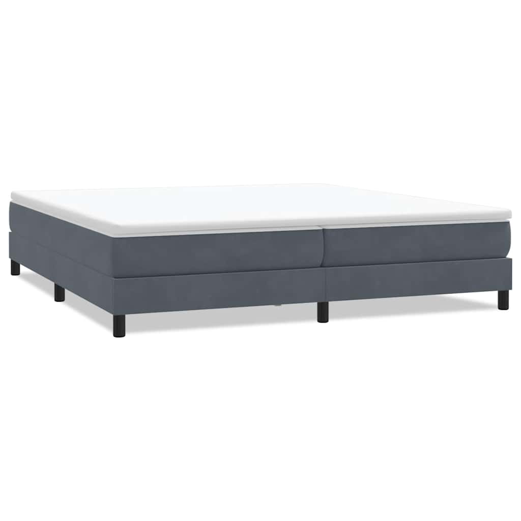 Box Spring krevet bez madracem tamno sivi 200x220 cm baršun
