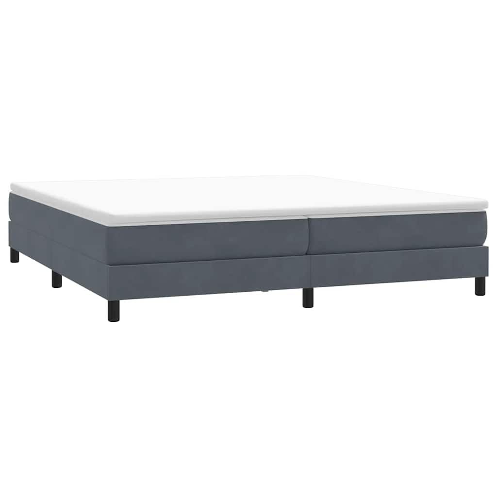 Box Spring krevet bez madracem tamno sivi 200x220 cm baršun