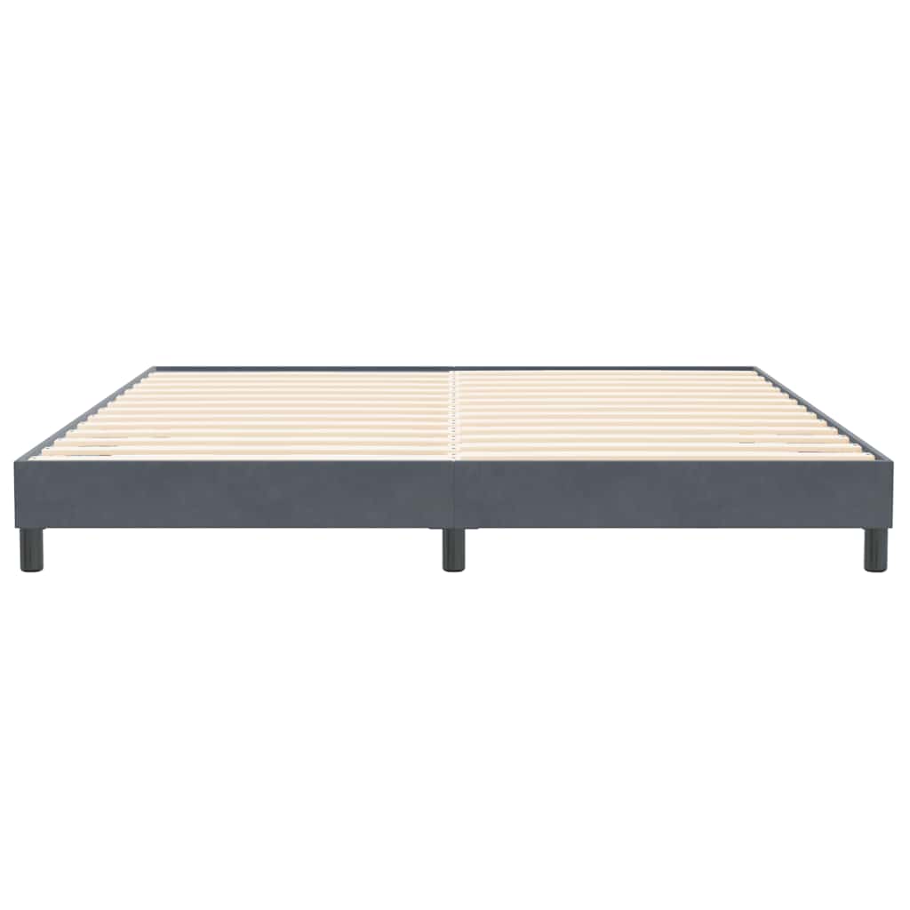 Box Spring krevet bez madracem tamno sivi 200x220 cm baršun