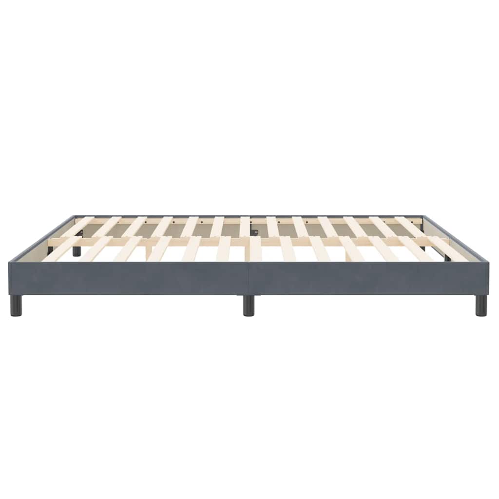 Box Spring krevet bez madracem tamno sivi 200x220 cm baršun