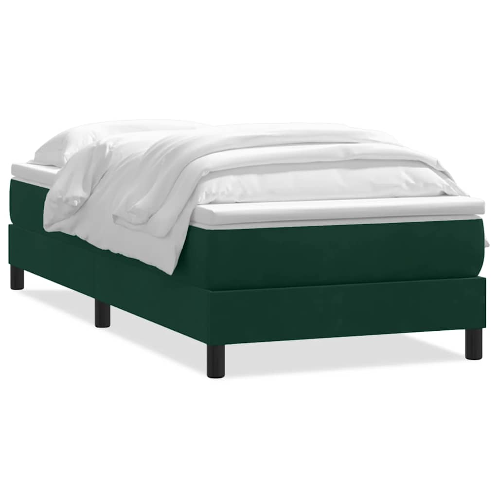 Box Spring krevet bez madracem tamnozeleni 200x220 cm baršun