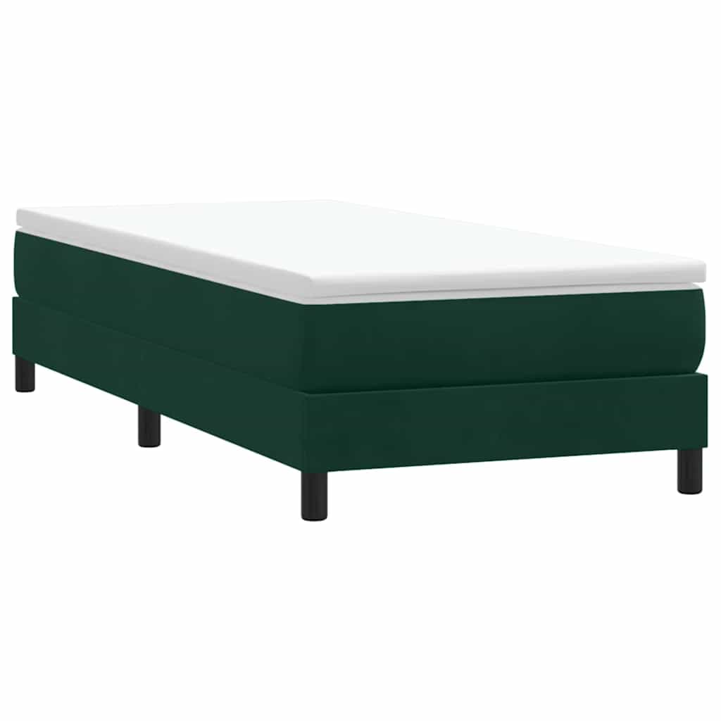 Box Spring krevet bez madracem tamnozeleni 200x220 cm baršun