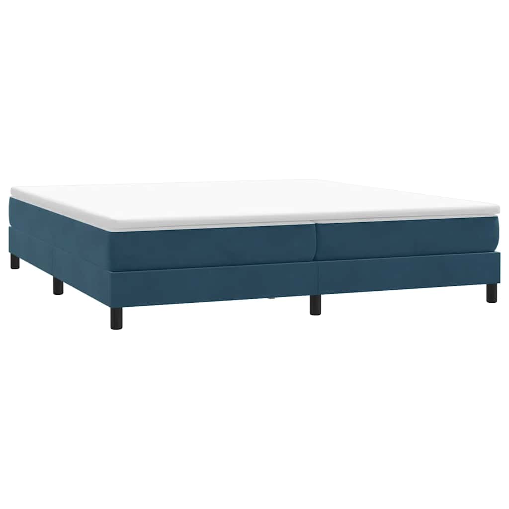 Box Spring krevet bez madracem tamnoplavi 200x220 cm baršun
