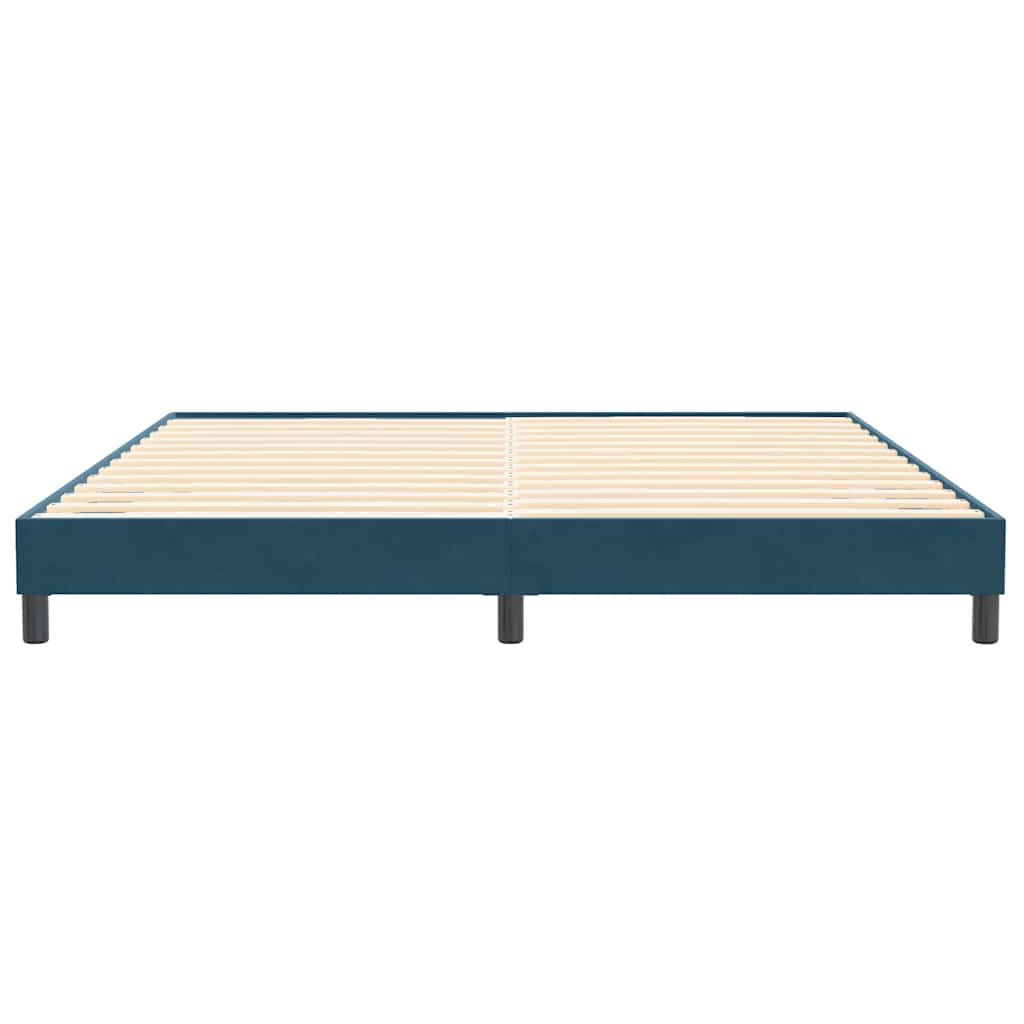 Box Spring krevet bez madracem tamnoplavi 200x220 cm baršun