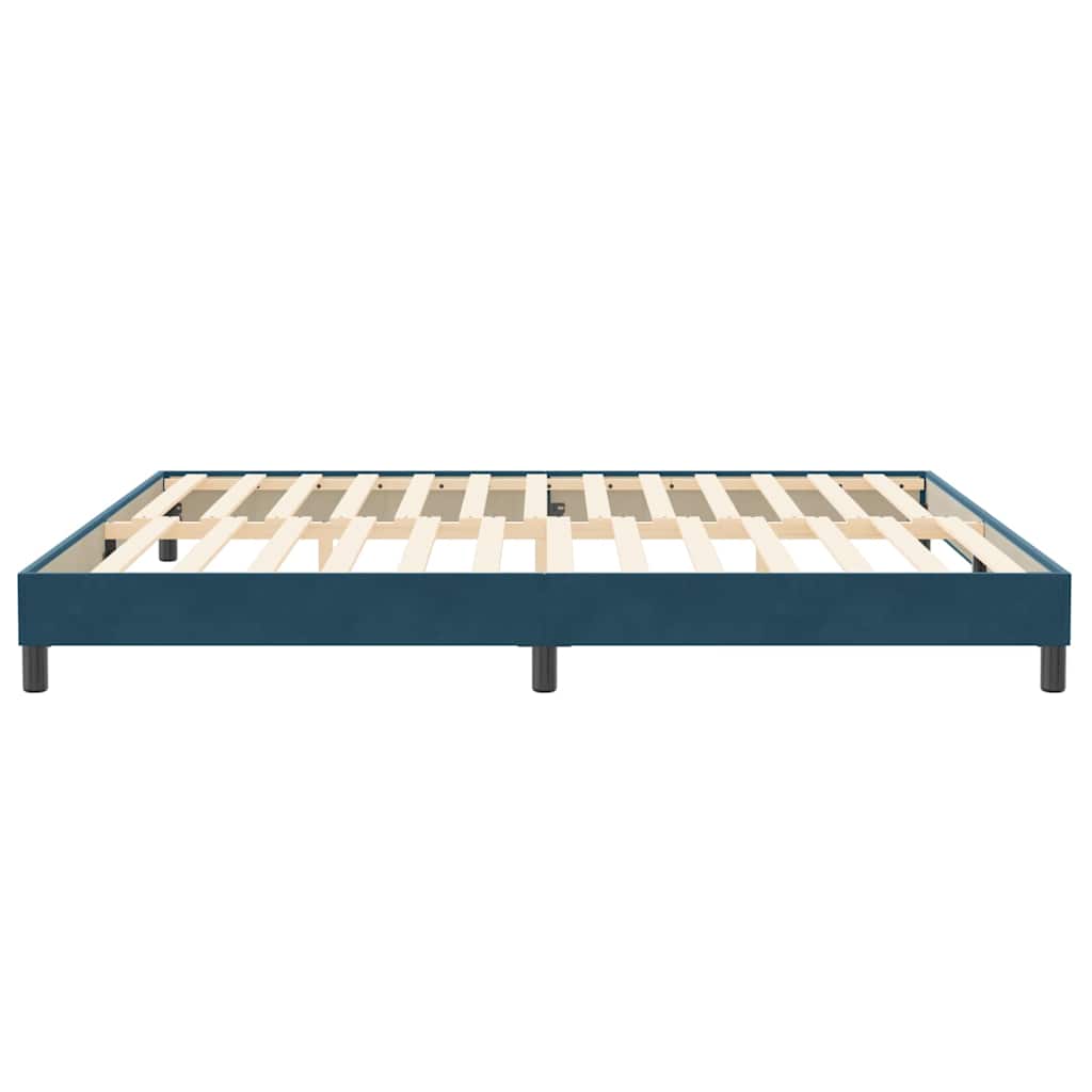 Box Spring krevet bez madracem tamnoplavi 200x220 cm baršun