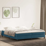 Box Spring krevet bez madracem tamnoplavi 200x220 cm baršun