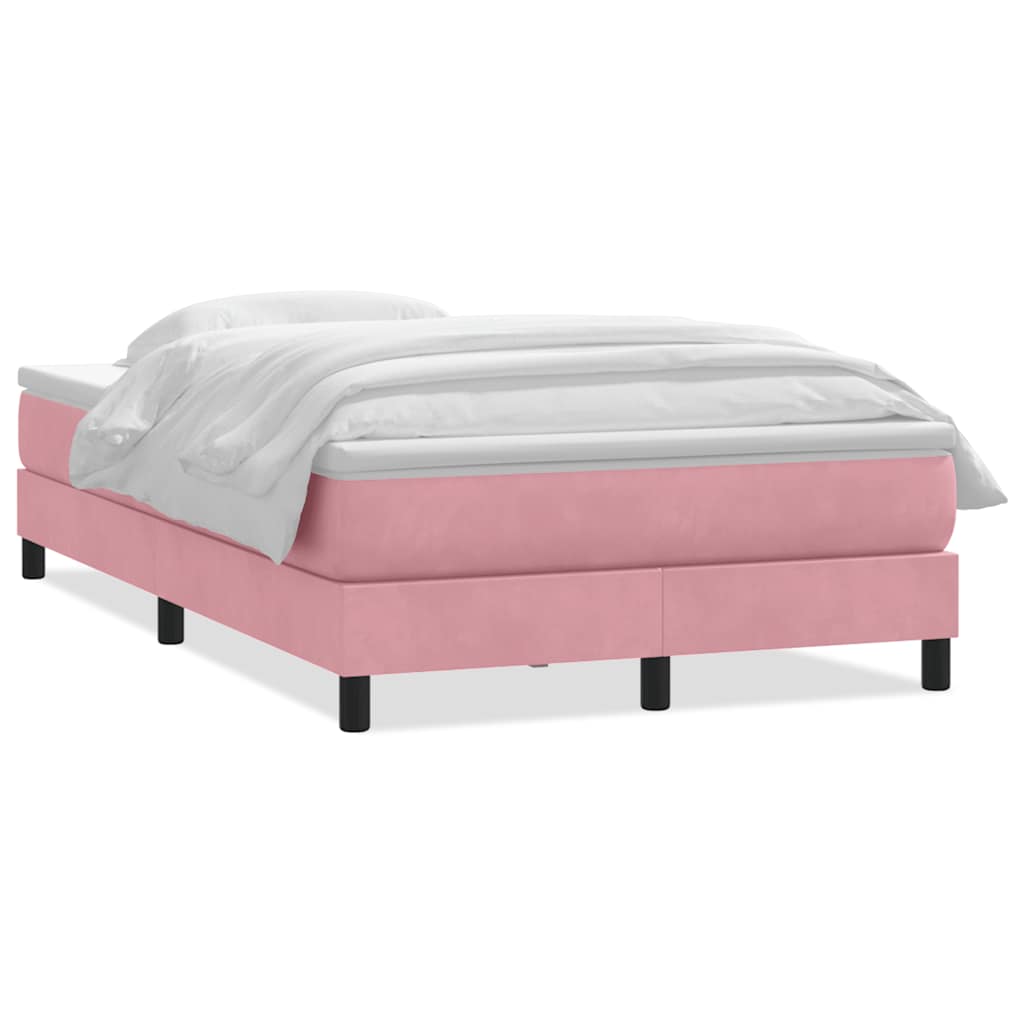 Box Spring krevet s madracem ružičasti 120x220 cm samt