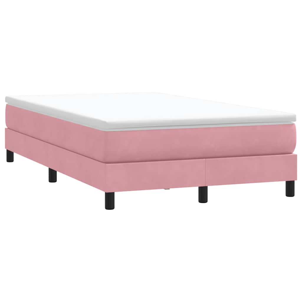 Box Spring krevet s madracem ružičasti 120x220 cm samt