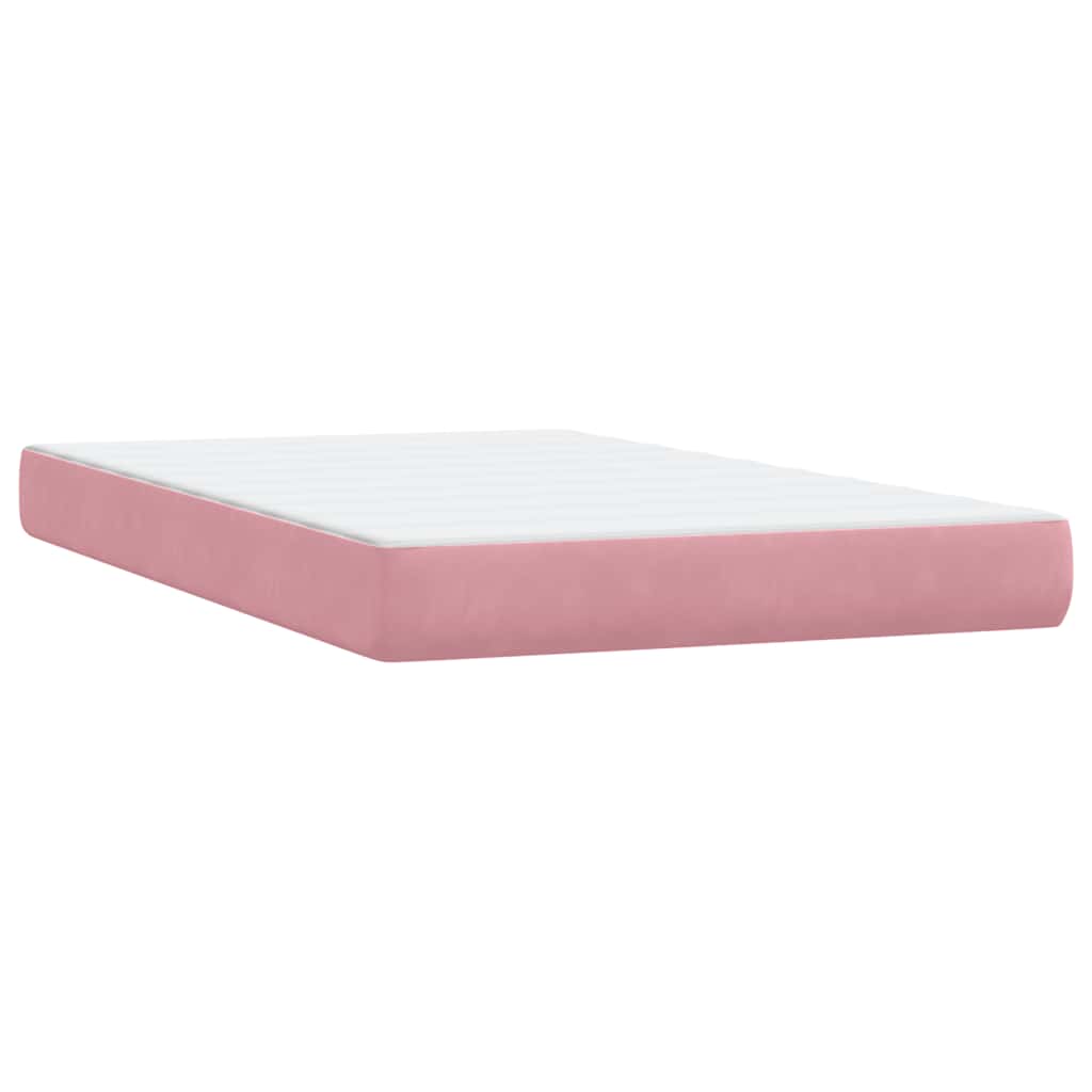 Box Spring krevet s madracem ružičasti 120x220 cm samt