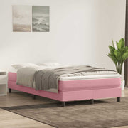 Box Spring krevet s madracem ružičasti 120x220 cm samt