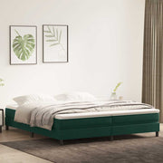 Box Spring krevet s madracem tamno zeleni 180x220 cm baršun
