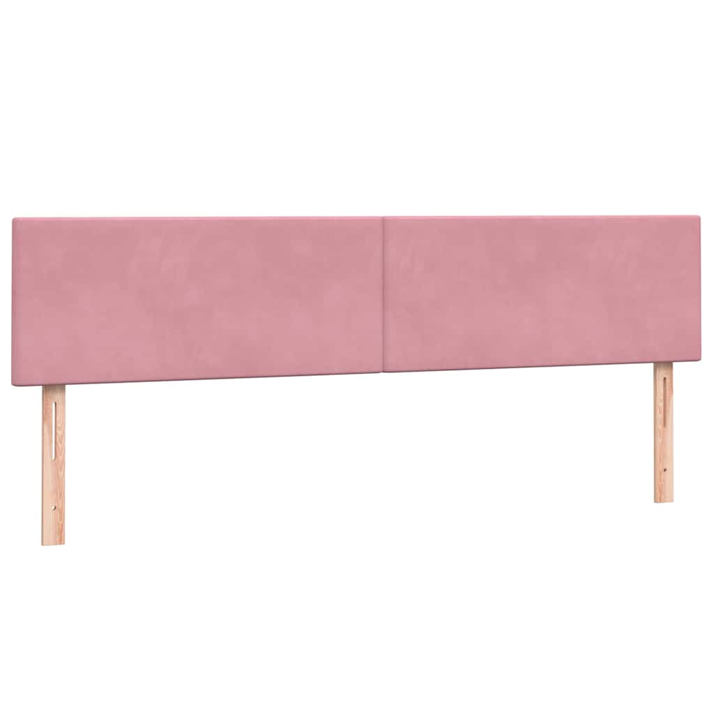 Krevet s oprugama i madracem ružičasti 180x210 cm baršunasti