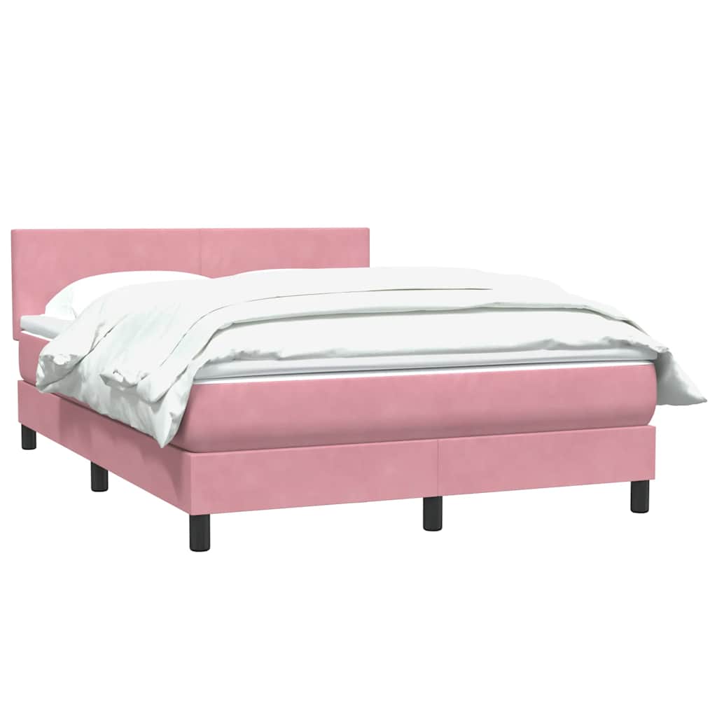 Box Spring krevet s madracem ružičasti 160x220 cm baršun