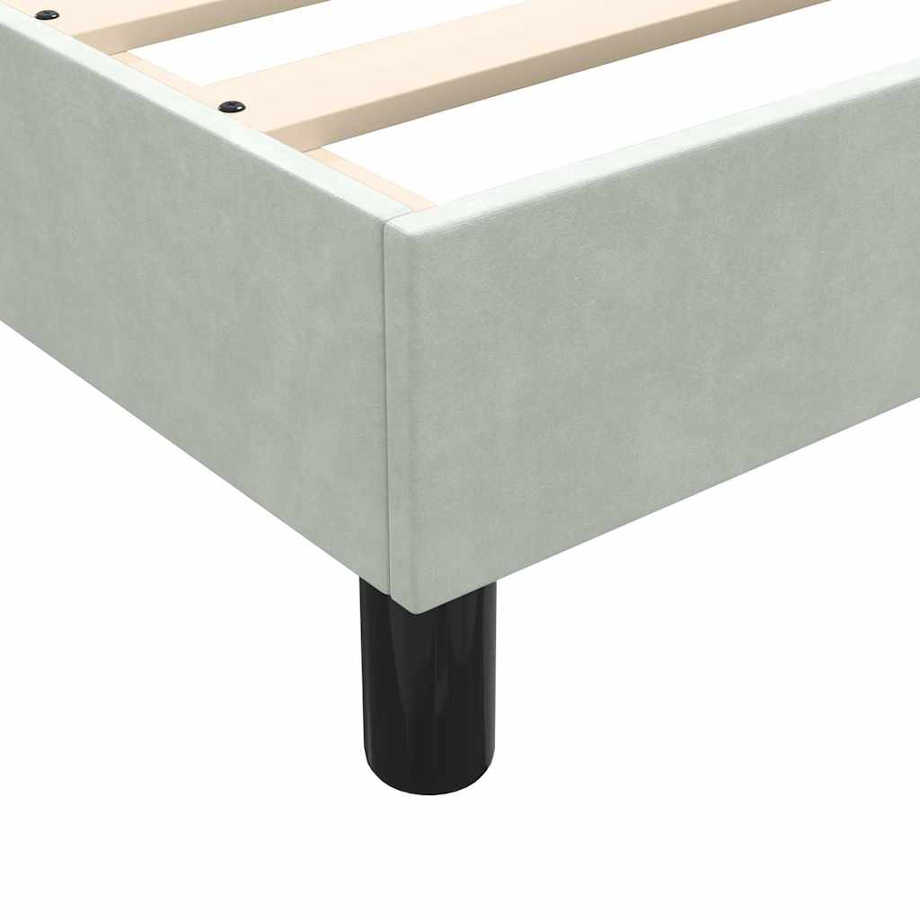 Box Spring krevet s madracem svijetlo sivi 80x210 cm baršun