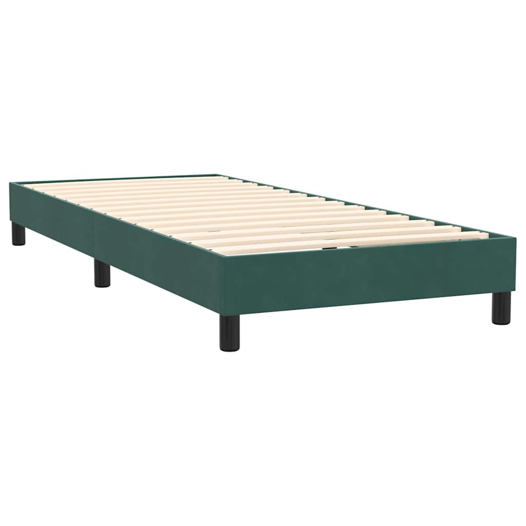 Box Spring krevet s madracem tamnozeleni 80x220 cm baršun