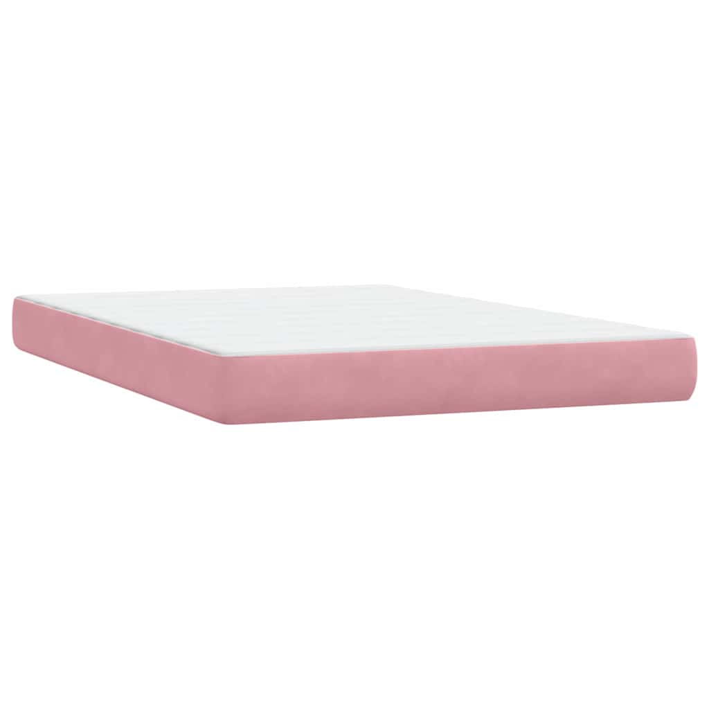 Box Spring krevet s madracem ružičasti 160x220 cm baršun