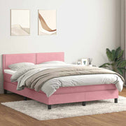 Box Spring krevet s madracem ružičasti 160x220 cm baršun