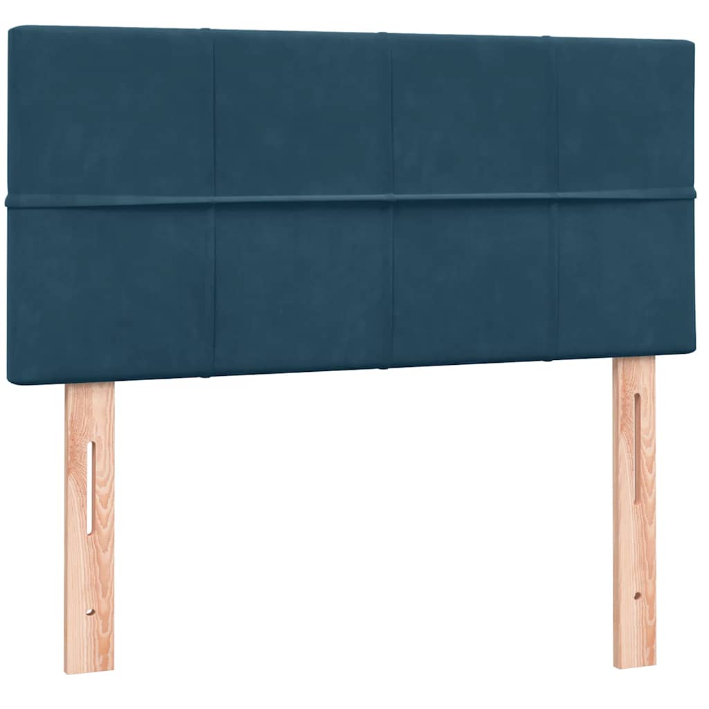 Box Spring krevet s madracem tamnoplavi 80x210 cm baršun