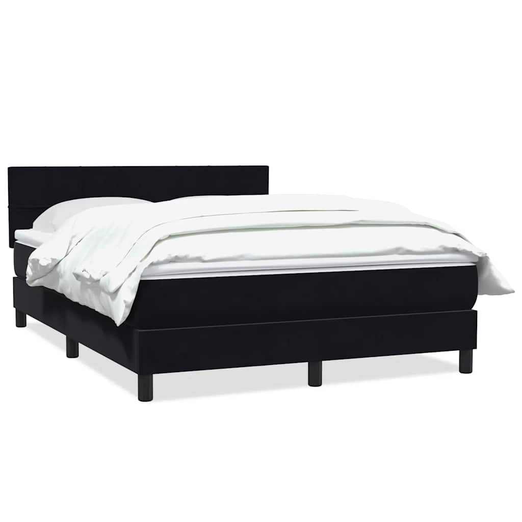 Box spring krevet s madracem crni 160x210 cm baršunasti