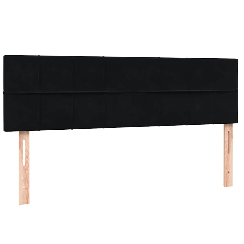 Box spring krevet s madracem crni 160x210 cm baršunasti